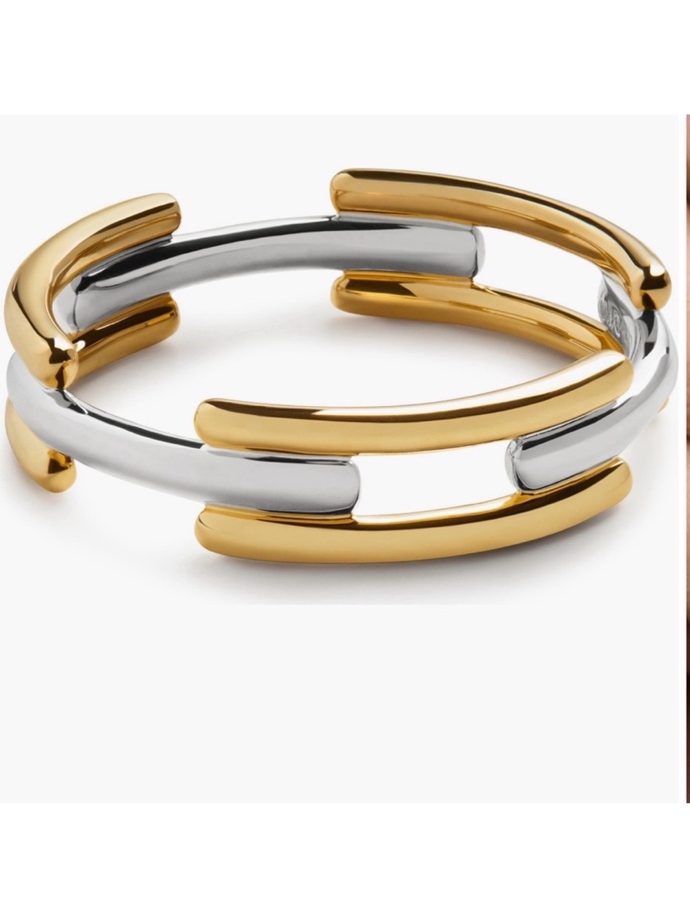 Monica Vinader Signature Link Mixed Stack Ring